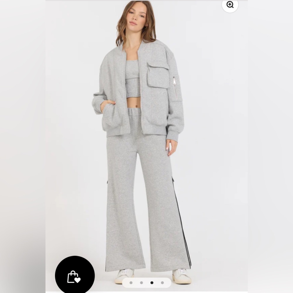 Vintage Havana Gray Sweatpants with Black Zippers